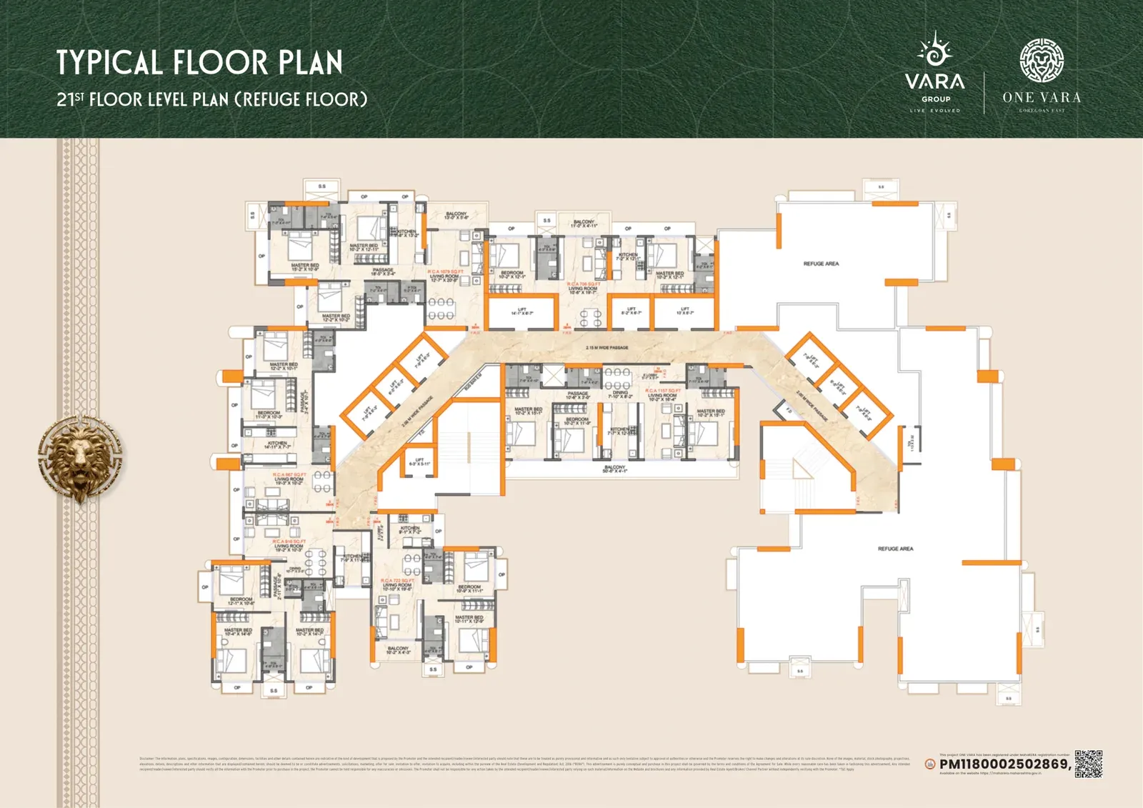 21st Floor Plan (Refuge Area)